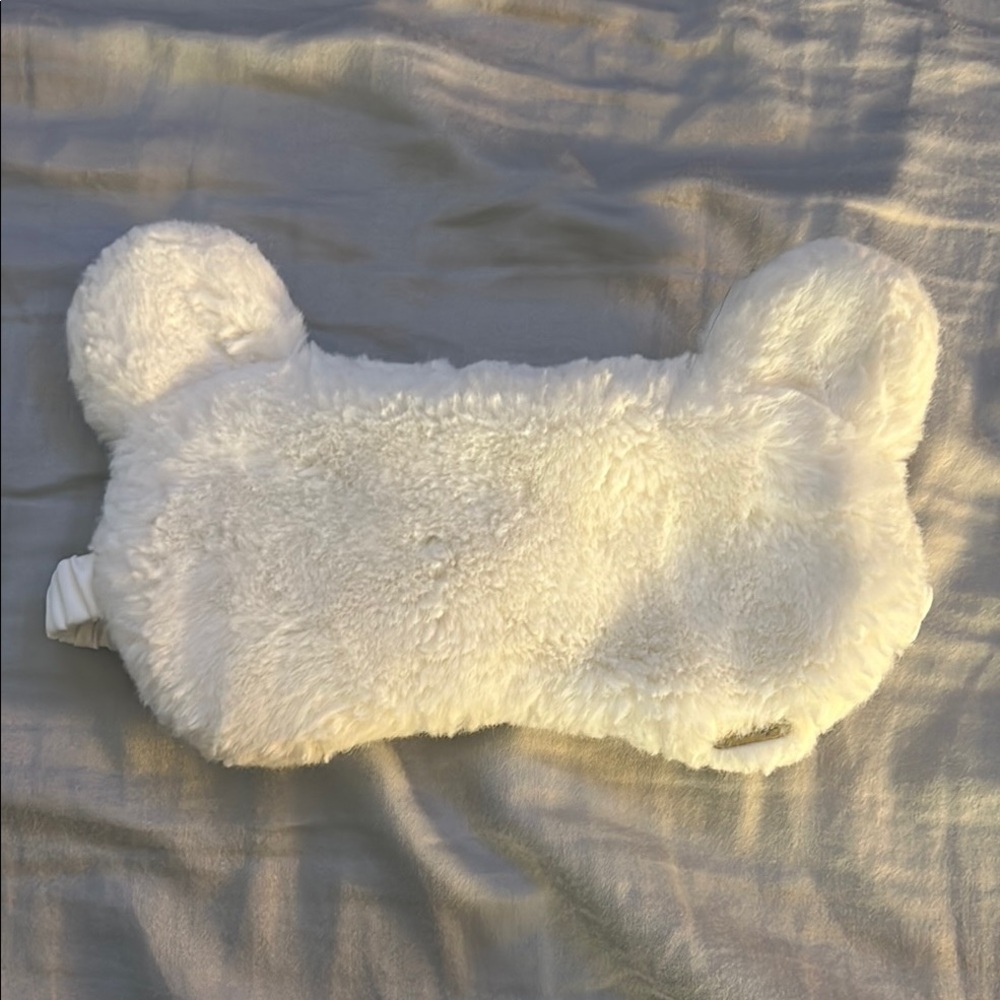 Fluffy White Bear Eye Mask